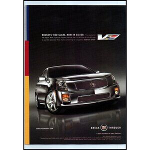 2006 Cadillac CTS-V Luxury Sports Sedan Vintage Print Ad Break Through Wall Art
